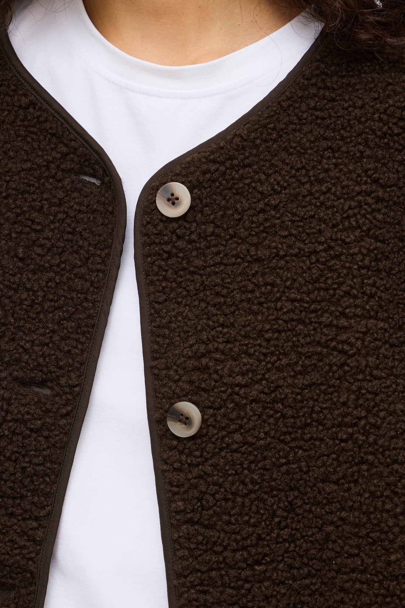 Viada teddy overgangsjakke - Coffee Bean